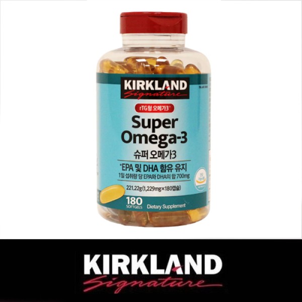 [KIRKLAND] (hp) Super Omega 3 with EPA + DHA 180 Softgels / 72/54215(4) / 28,200 won(R)