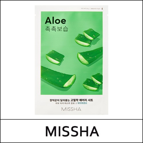 [MISSHA] ★ Sale 50% ★ (hp) Airy Fit Sheet Mask 19g * 10ea / #Tea Tree / 1,000 won(6) / 재고