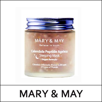 [MARY & MAY] (bo) Vegan Calendula Peptide Ageless Sleeping Mask 110g /  EXP 2027.04 / (sc) 31 / 51199(6) / 11,000 won(R)