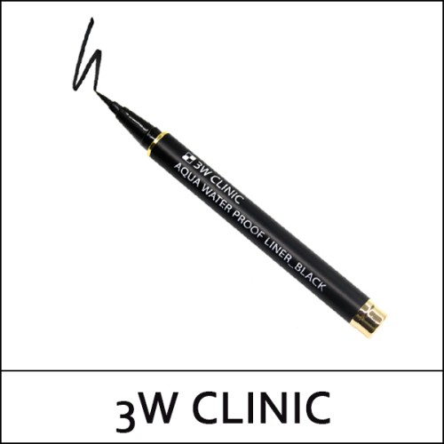 [3W Clinic] (b) Aqua Water Proof Liner Black 0.8g / EXP 2026.10 / 3399(40) / 1,000 won(R)