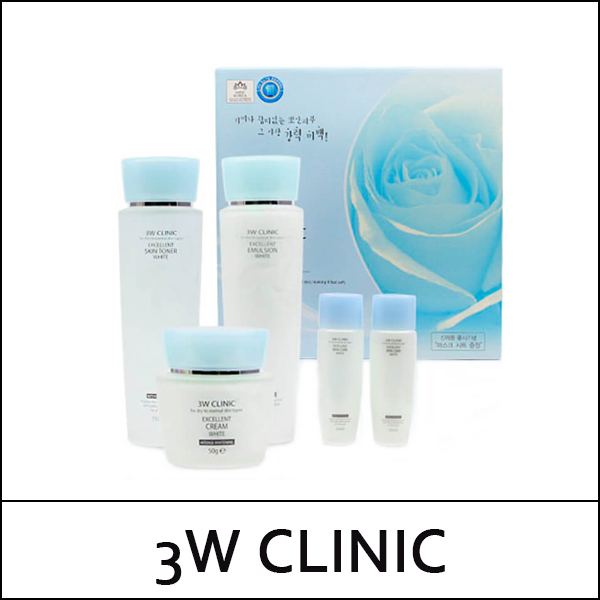 [3W Clinic] (b) Excellent White Skin Care Set [3 items] (150ml+150ml+50g) / 초보습 엘설런트 화이트 / Box 16 / 2902(1.5) / 11,000 won(R)