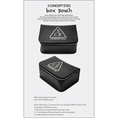 [3 CONCEPT EYES] 3CE ★ Big Sale 65% ★ Box Pouch / 27,000 won(4) / 재고
