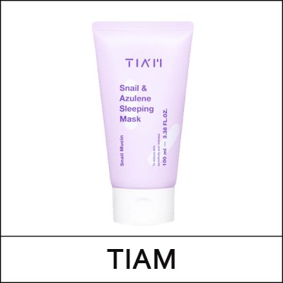 [TIA'M] TIAM ★ Sale 20% ★ (pwL) Snail & Azulene Sleeping Mask 100ml / EXP 2027.04 / Box 44 / 87(12R)40 / 19,000 won(12R)
