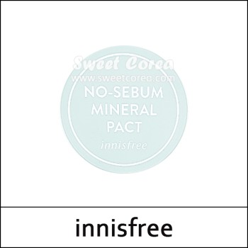 [innisfree] ★ Sale 37% ★ (ttS) No Sebum Mineral Pact 8.5g / No-Sebum Control / Box 10/100 / (cu) 57 / 0950() / 15,000 won(24)