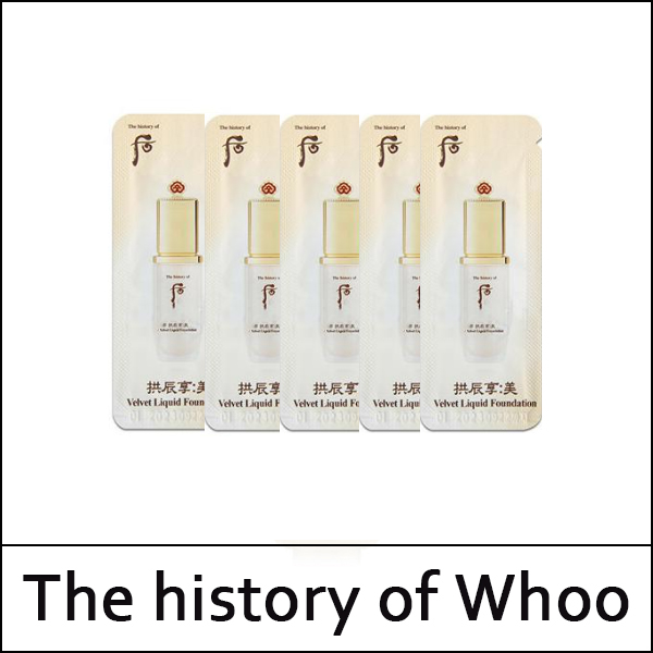 [The History Of Whoo] (sg) Gongjinhyang Mi Velvet Liquid Foundation [#21] 1ml*120ea(Total 120ml) / 451(41)02(7) / 18,480 won(R) / S