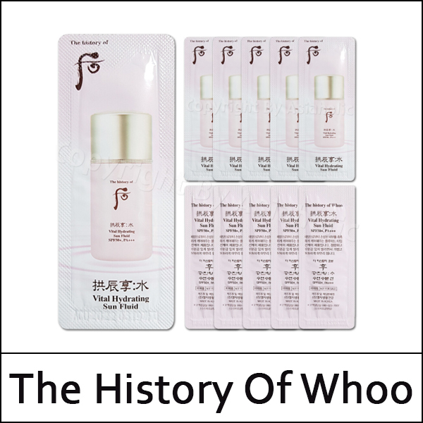 [The History Of Whoo] (sg) Gongjinhyang Soo Vital Hydrating Sun Fluid 1ml*120ea(Total 120ml) / 수 수분 선 / 451(41)/561(51)25(7) / 20,700 won(R) / S
