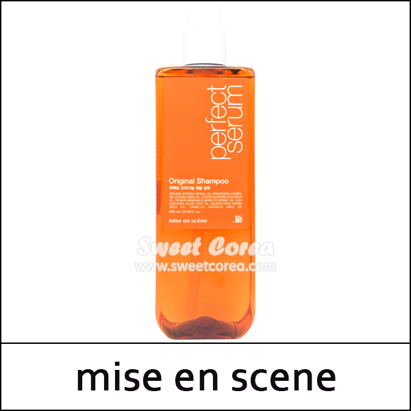 [mise en scene] (a) Perfect Original Serum Shampoo 680ml / EXP 2027.05 / (tt) 17 / (bo) 37/5799(2) / 7,000 won(R)