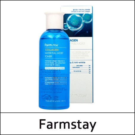 [Farmstay] (a) Collagen Water Full Moist Toner 200ml  / 15/3515(5) / 6,000 won(R)