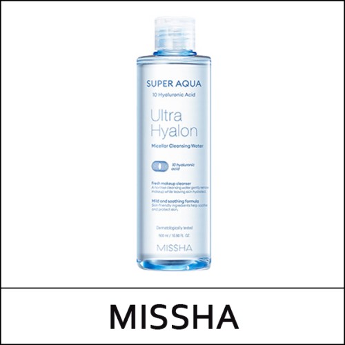 [MISSHA] (hp) Super Aqua Ultra Hyalon Micellar Cleansing Water 500ml / EXP 2026.12 / 2,500 won(R)