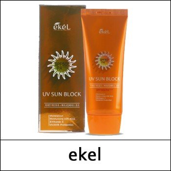 [ekeL] (a) UV Sun Block 70ml / Waterproof with Aloe & Vitamin E / (bo) 02 / 81/7104(16) / 2,400 won(R)