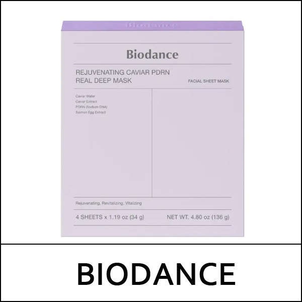 [BIODANCE] (bo) Rejuvenating Caviar PDRN Real Deep Mask (34g*4ea) 1 Pack / 92115(7) / 14,700 won()