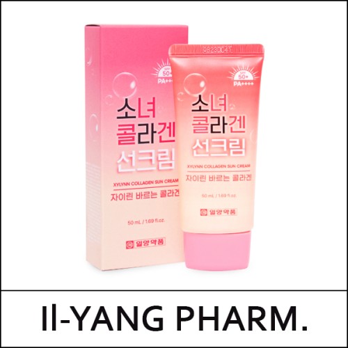 [Il-YANG PHARM.] (a) Xylynn Collagen Sun Cream 50ml / EXP 2026.05 / 소녀 콜라겐 선크림 / (bo) 2501(16) / 1,500 won(R)