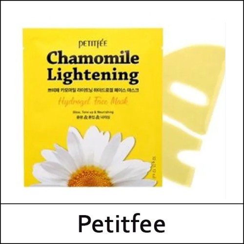 [Petitfee] (sd) Chamomile Lightening Hydrogel Face Mask (32g*5ea) 1 Pack / EXP 2026.06 / Box 30 / 96(26)99(6) / 2,000 won(R)