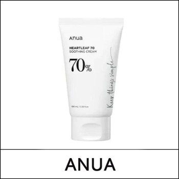 [ANUA] (b) Heartleaf 70 Soothing Cream 100ml /  EXP 2027.05 / 12299(9) / 18,000 won(R) / 부피무게
