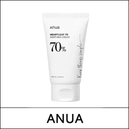 [ANUA] (b) Heartleaf 70 Soothing Cream 100ml /  EXP 2027.05 / 12299(9) / 15,000 won(R) / 부피무게