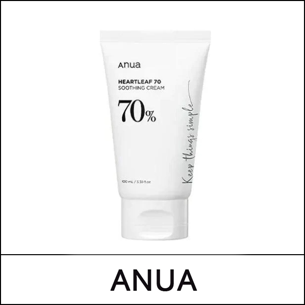 [ANUA] (b) Heartleaf 70 Soothing Cream 100ml /  EXP 2027.05 / 12299(9) / 18,000 won(R) / 부피무게