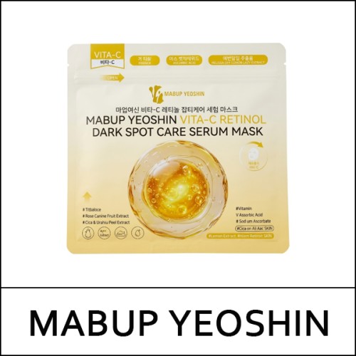 [MABUP YEOSHIN] (bo) Vita-C Retinol Dark Spot Care Serum Mask (20 sheets) 350ml / 3425(4) / 5,300 won(R)