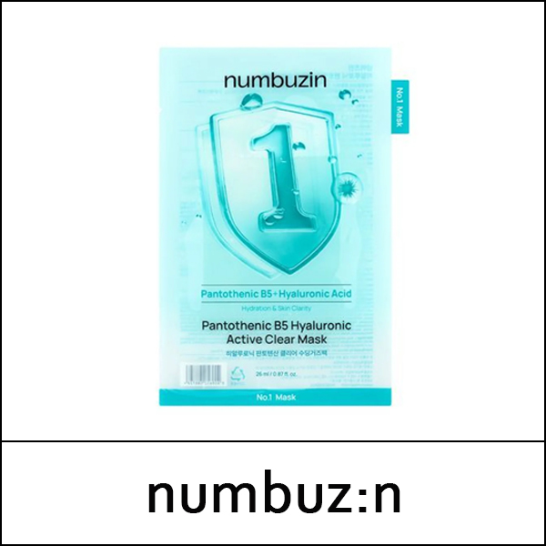 [numbuz:n] numbuzin (bo) No.1 Pantothenic B5 Hyaluronic Active Clear Mask (26ml*4ea) 1 Pack / 07/0603(6) / 7,800 won(R)