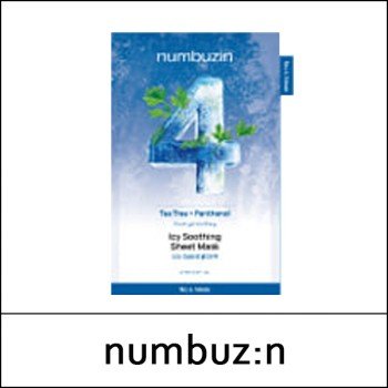 [numbuzin] (bo) No.4 Icy Soothing Sheet Mask (27ml*4ea) 1 Pack / SOS 응급진정 얼음장팩 / (sg) 38(57) / 0615(6) / 6,900 won(R)