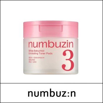 [numbuzin] (bo) No.3 Bifida Bakuchiol Exfoliating Toner Pads 190ml (70 Pads) / 3102(5) / 15,600 won()