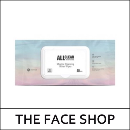 [THE FACE SHOP] ★ Sale 50% ★ (hpL) All Clear Micellar Cleansing Water Tissue 40 sheets / EXP 2027.08 / 5699(5) / 13,000 won()