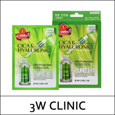 [3W Clinic] (b) Cica & Hyaluronic Calming Mask Pack (25ml*10ea) 1 Pack / 5302(4) / 4,200 won(R)