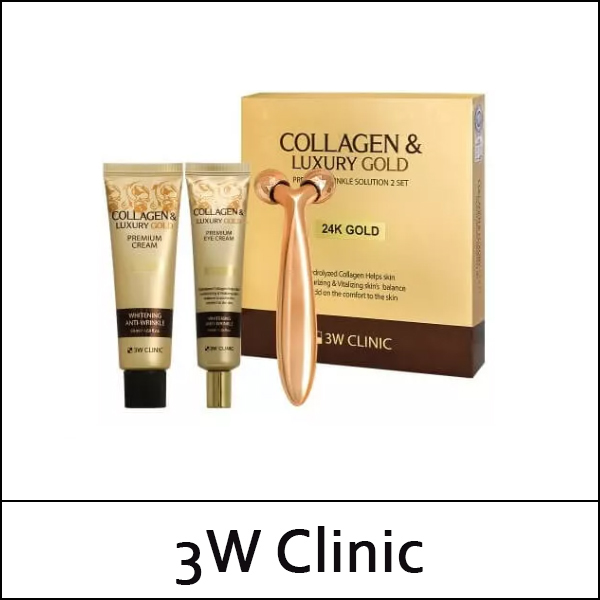 [3W Clinic] (b) Collagen & Luxury Gold Premium Wrinkle Solution 2 Set / 2115(7) / 13,800 won (R) / 부피무게