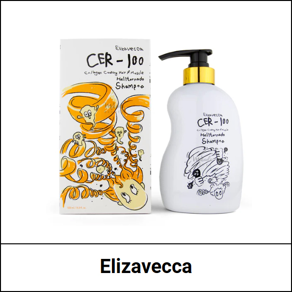 [Elizavecca] (bo) CER-100 Collagen Coating Hair Muscle Hell Tornado Shampoo 500ml / Box 20 / (boL) 46/8601(0.8) / 7,600 won(R)