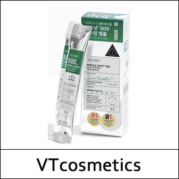 [VT Cosmetics] (da) VT Reedle Shot 500 Facial Boosting First Ampoule (2ml*8ea) 1 Pack / 0502(20) / 6,000 won