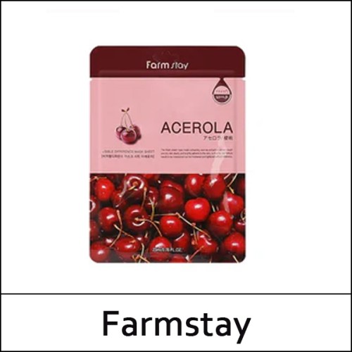 [Farmstay] (a) Visible Difference Mask Sheet Acerola (23ml*10ea) 1 Pack / 0203(5) / 2,600 won(R) / S