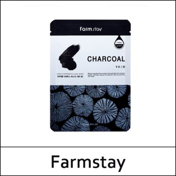 [Farmstay] (a) Visible Difference Mask Sheet Charcoal (23ml*10ea) 1 Pack / EXP 2026.08 / 02/7199(5) / 1,000 won(R)