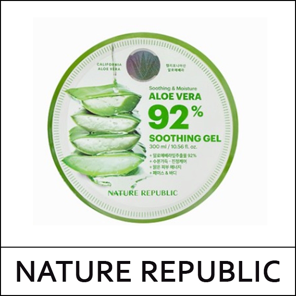 [NATURE REPUBLIC] (bo) Soothing & Moisture Aloe Vera 92% Soothing Gel 300ml / EXP 2027.01 / 8299(4) / 1,500 won(R) / S