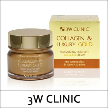 [3W Clinic] (b) Collagen & Luxury Gold Revitalizing Comfort 24K Gold Cream 100ml / Box 12/48 / 06/6525(6) / 7,000 won(R)