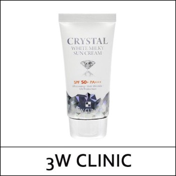 [3W Clinic] (b) Crystal White Milky Sun Cream 50ml / Box / 2415(16) / 4,900 won(R)