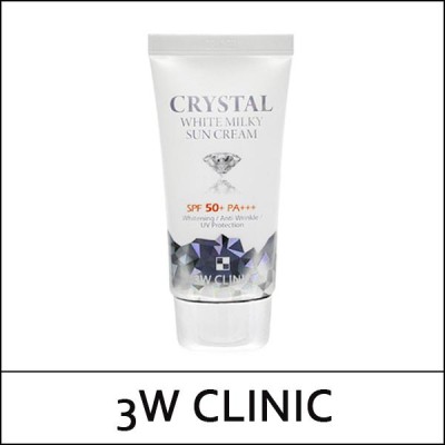 [3W Clinic] (b) Crystal White Milky Sun Cream 50ml / Box / 2415(16) / 4,900 won(R)