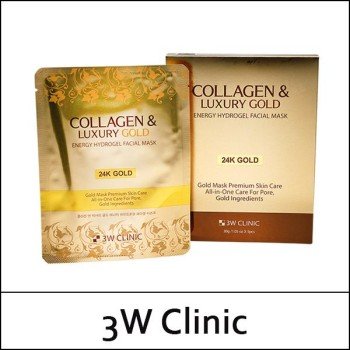 [3W Clinic] (b) Collagen & Luxury Gold Energy Hydrogel Facial Mask (30g*5ea) 1 Pack / Box 60 / 0502(5) / 6,000 won(R) / 부피무게