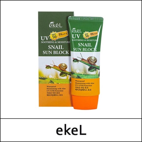 [ekeL] (a) Soothing & Moisture Snail Sun Block 70ml / SPF50 PA+++ / Box / (bo) / 02/8145(16) / 2,600 won(R)