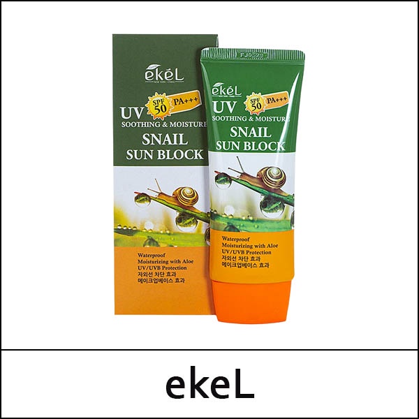 [ekeL] (a) Soothing & Moisture Snail Sun Block 70ml / SPF50 PA+++ / Box / (bo) / 02/8145(16) / 2,600 won(R)