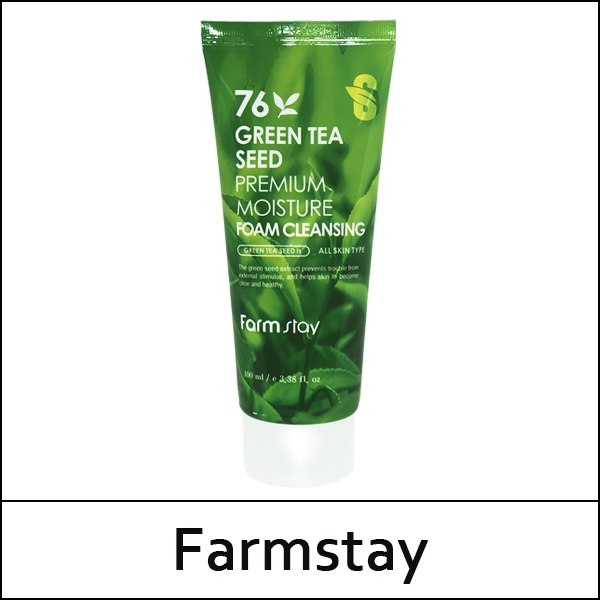 [Farmstay] (a) Green Tea Seed Premium Moisture Foam Cleansing 100ml / 3105(10) / 2,000 won(R)