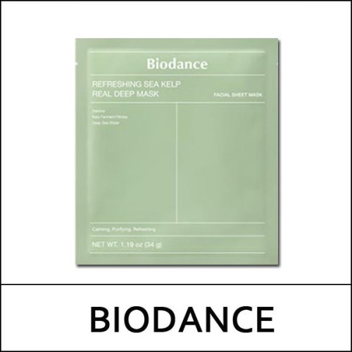 [BIODANCE] (bo) Refreshing Sea Kelp Real Deep Mask (34g*4ea) 1 Pack / Box 60 / (jn) 511(401) / (boL) / 721/45199(6) / 15,400 won(R)