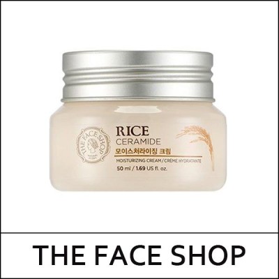[THE FACE SHOP] ★ Sale 40% ★ (a) Rice Ceramide Moisturizing Cream 50ml / (cu) 25/3501(10) / 10,000 won(10)