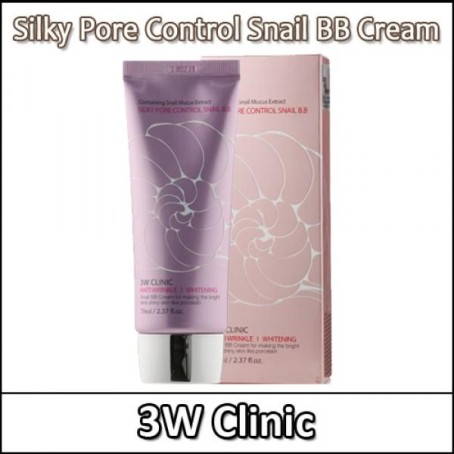 [3W Clinic] (b) Silky Pore Control Snail BB Cream 70ml / EXP 2027.01 / Box 100 / 3399(16) / 700 won(R)