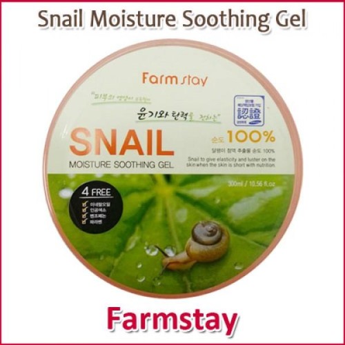 [Farmstay] (a) Snail Moisture Soothing Gel 300ml / Snail mucus extract 100% / 81/0299(4) / 1,800 won(R) / S