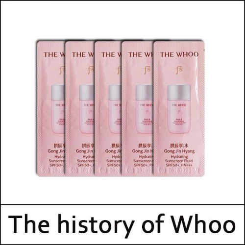 [The History Of Whoo] (sg) Gongjinhyang Soo Hydrating Sunscreen Fluid 1ml*120ea(Total 120ml) / 수 수분 선 / 451(41)/561(51)25(7) / 20,700 won(R) / S