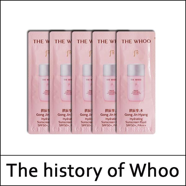 [The History Of Whoo] (sg) Gongjinhyang Hydrating Sunscreen Fluid 1ml*120ea(Total 120ml) / 수 수분 선 / 451(41)/561(51)25(7) / 20,700 won(R) / S