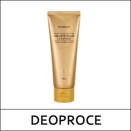 [DEOPROCE] (ov) Snail Galac Revital Cream To Foam Cleanser 100g / 32/2235(8) / 3,000 won(R)