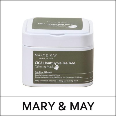[MARY & MAY] ★ Sale 57% ★ (bo) Cica Houttuynia Tea Tree Calming Mask (30ea)400g / Box 15 / (sc40) / 301(3R)425 / 25,900 won()