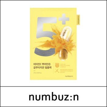 [numbuz:n] (bo) No.5 Glutathione Vitamin Concentrated Mask (27ml*4ea) 1 Pack / (jn) / (j) 37(66) / 07/0603(6) / 7,800 won(R)
