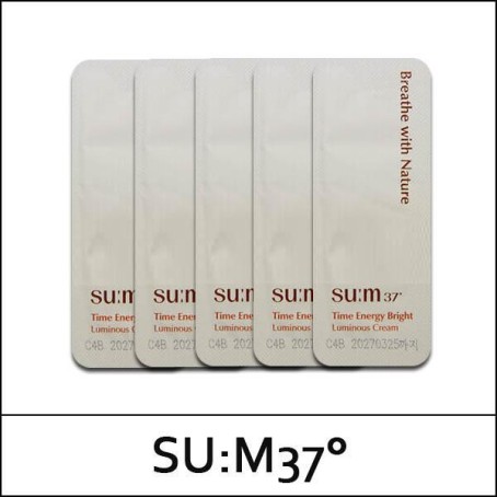 [SU:M37°] SUM (sg) Time Energy Bright Luminous Cream 1ml*60ea(Total 60ml) / (sgL) 16(55)/66(06)03(12) / 8,600 won(R) / S
