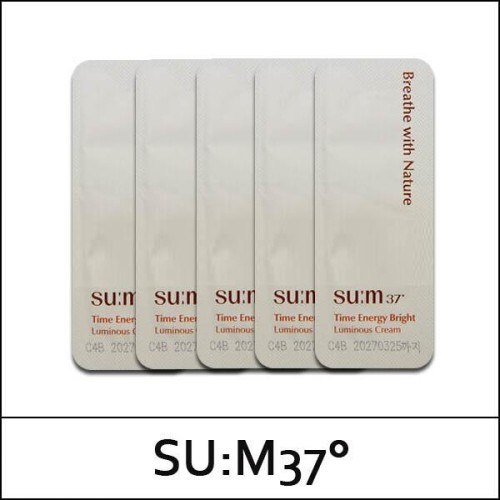 [SU:M37°] SUM (sg) Time Energy Bright Luminous Cream 1ml*60ea(Total 60ml) / (sgL) 16(55)/66(06)03(12) / 8,600 won(R)
